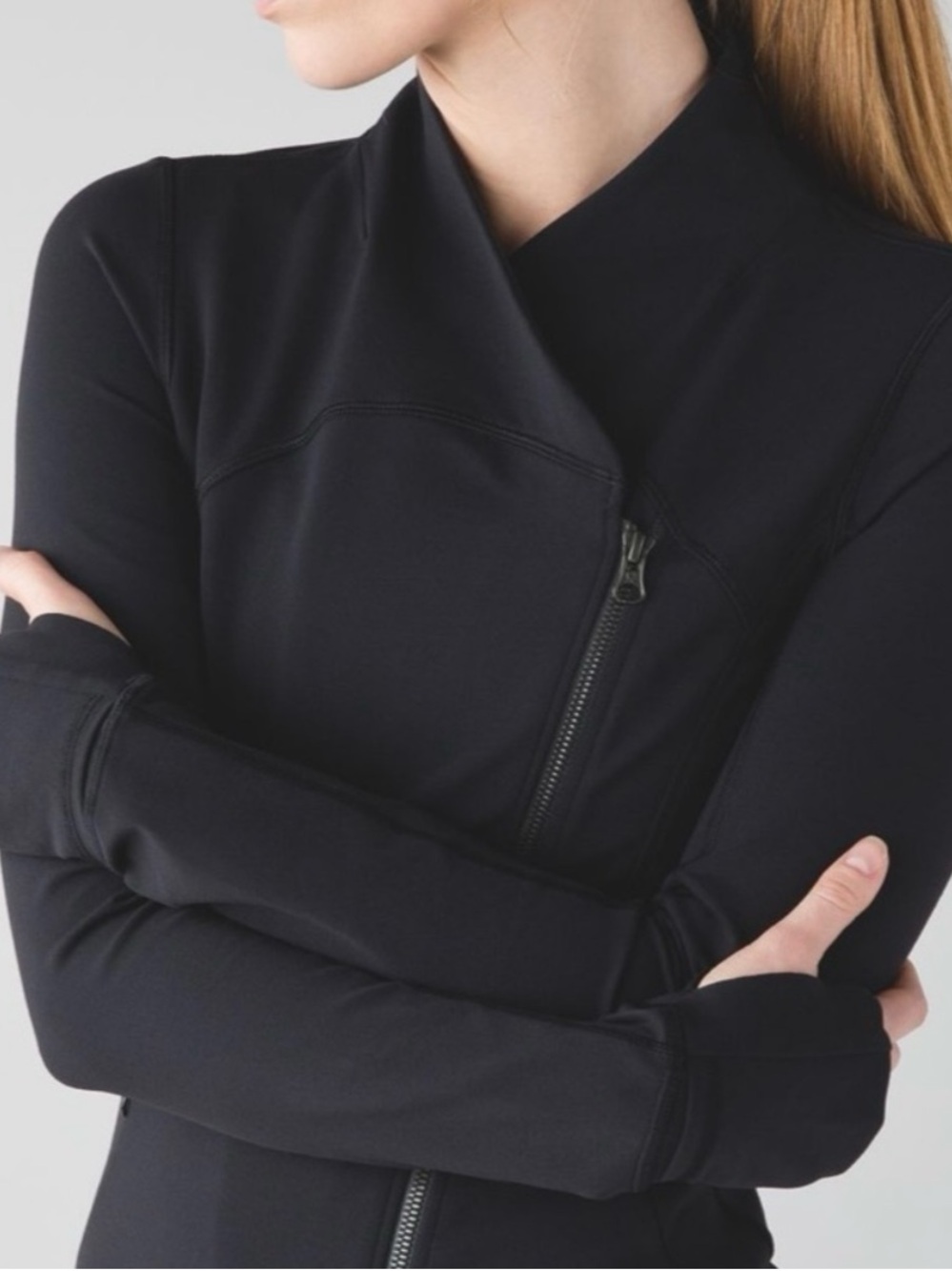 Lululemon Athletica Precision Zip-Front Athletic Jacket in Black Size 6